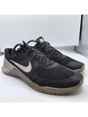 Nike Metcon 2 Mens Cross Training Shoes Size 10 Black Gray Athletic Sneakers